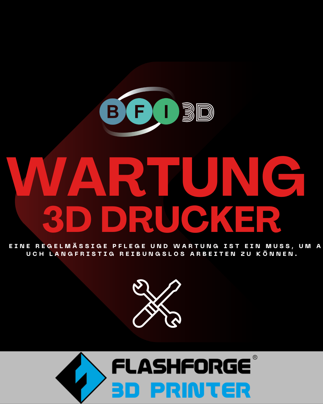 Flashforge 3D-Drucker Wartung