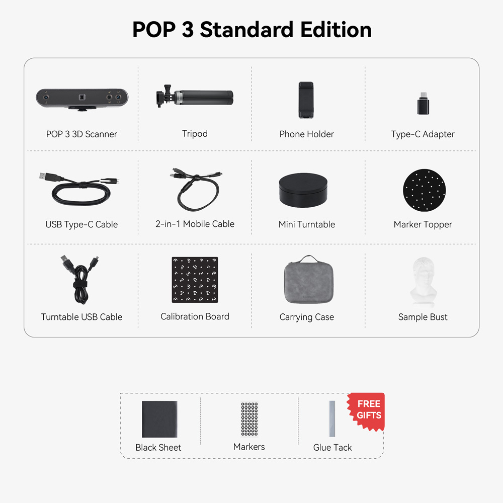 Revopoint 3D Scanner Pop 3 Standard Edition